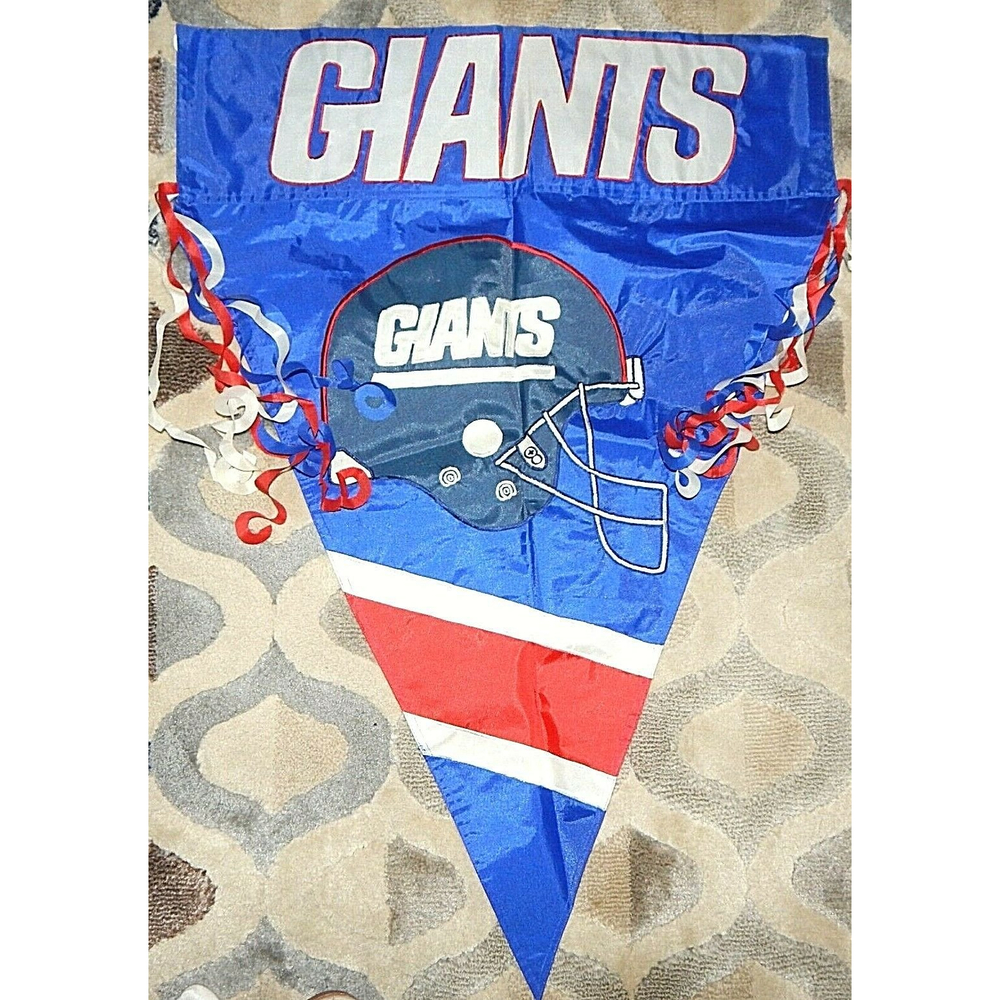 Yard Flag GIANTS Streamers 27x39 Pennant Embroidered Red White Blue